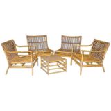 Set of 4 Rattan Chairs and 1 Table
