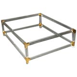 Large Double Level Plexi-glass Cocktail Table