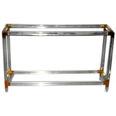 Double Level Lucite Console