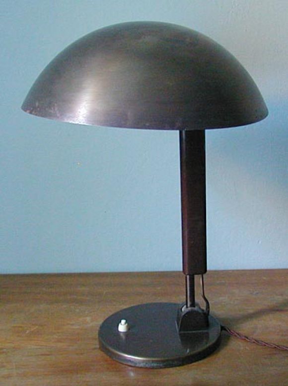 Very Rare Variant of the Classic Bauhaus Desk Lamp Designed by Bauhaus Student Karl Trabert.<br />
<br />
Documented in 1000 Lights Volume 1 page 331. Editions Taschen