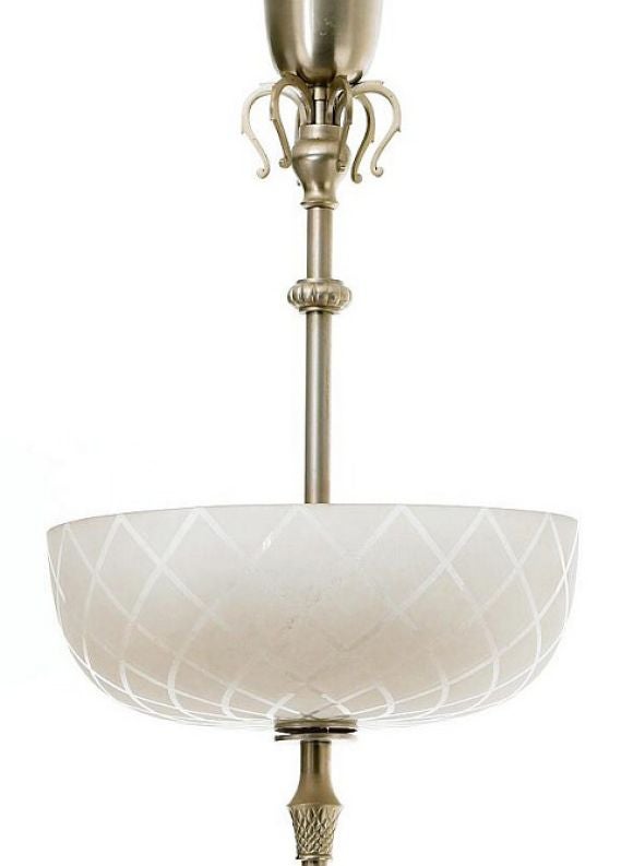 Exceptional Swedish Mid-Century Modern NeoclassicalChandelier Axel Einar Hjort In Good Condition In New York, NY