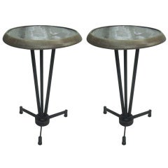 Two French, 1940s Cafe Tables/End Tables 8