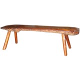 Rustic Bench in the Manner of George Nakashima