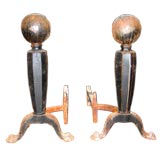 Pair of Large Andirons