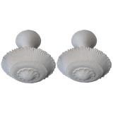 Pair of Plaster Ceiling Fixtures in the Manner of Serge Roche