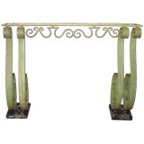 Wrought Iron Console by Raymond Subes (1893-1970)