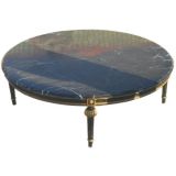 Large Round Cocktail Table in the Manner of Jansen