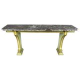 Large French 1940s Polychrome and Marble Console by Maison Jansen 6