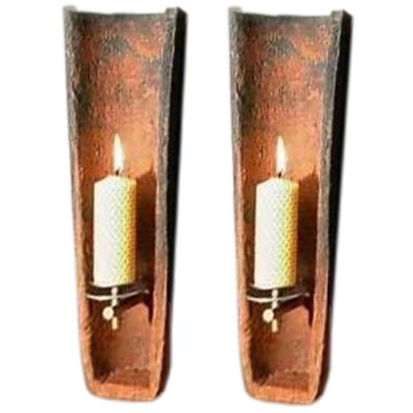 Rustic Antique "Roof Tile" Sconces