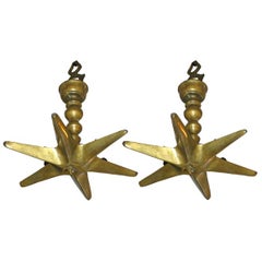 2 Bronze Fixtures in the Form of a Star