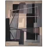 Mid-Century "Ecole de Paris" Abstraction "Symphony in Grey" by Ferenc Varga 1957