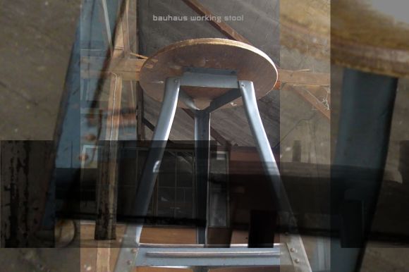Steel Rare Industrial Stool from the Bauhaus in Berlin, Germany, 1930 For Sale