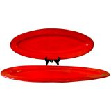 Two Large French Mid-Century Ceramic Platters by Voltz 4