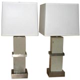 Pair of Custom Billy Haines Cubist Table Lamps