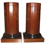 Handsome 1940s Columnar Pedestal Cabinets