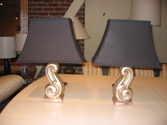 Charming Silver Leafed Table Lamps