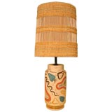 A Whimsical Waylande Gregory Lamp with Original Maria Kipp Shade