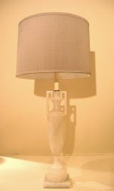 A White Onyx Grecian Urn Table Lamp
