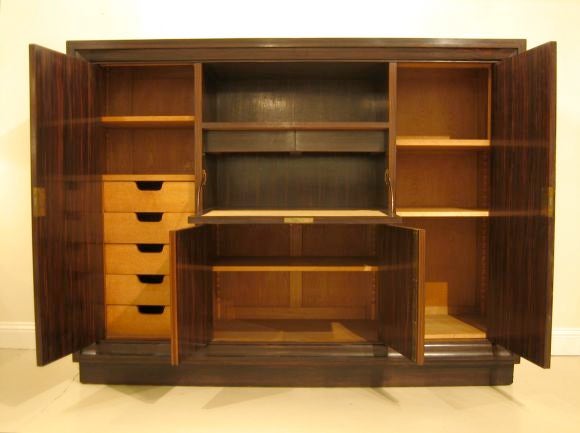 Macassar Drop Front Desk By Jacques Adnet