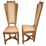 Set of 8 Dramatic High Back Dining Chairs By Suzanne Guguichon