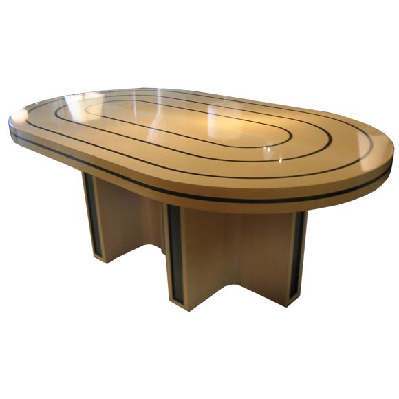 Amazing Custom Tommi Parzinger Racetrack Dining Table For Sale