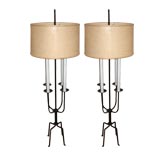 Pair of Tommi Parzinger Candlestick Floor Lamps