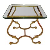 Wonderful French Gilded Iron Table By Maison Ramsay