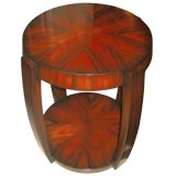 Striking French Flamed Drum Table