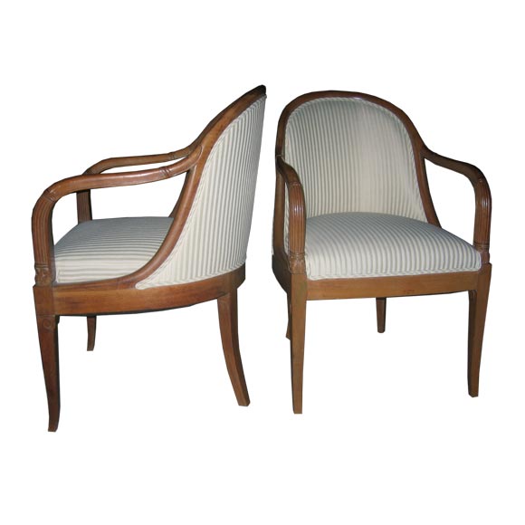 Pair of Custom Robsjohn Gibbings Chairs from The Casa Encantada For Sale