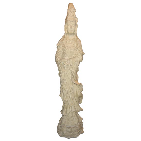 Large Tony Duquette Resin Quan Yin For Sale