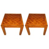 Pair of Italian Parquetry Side Tables
