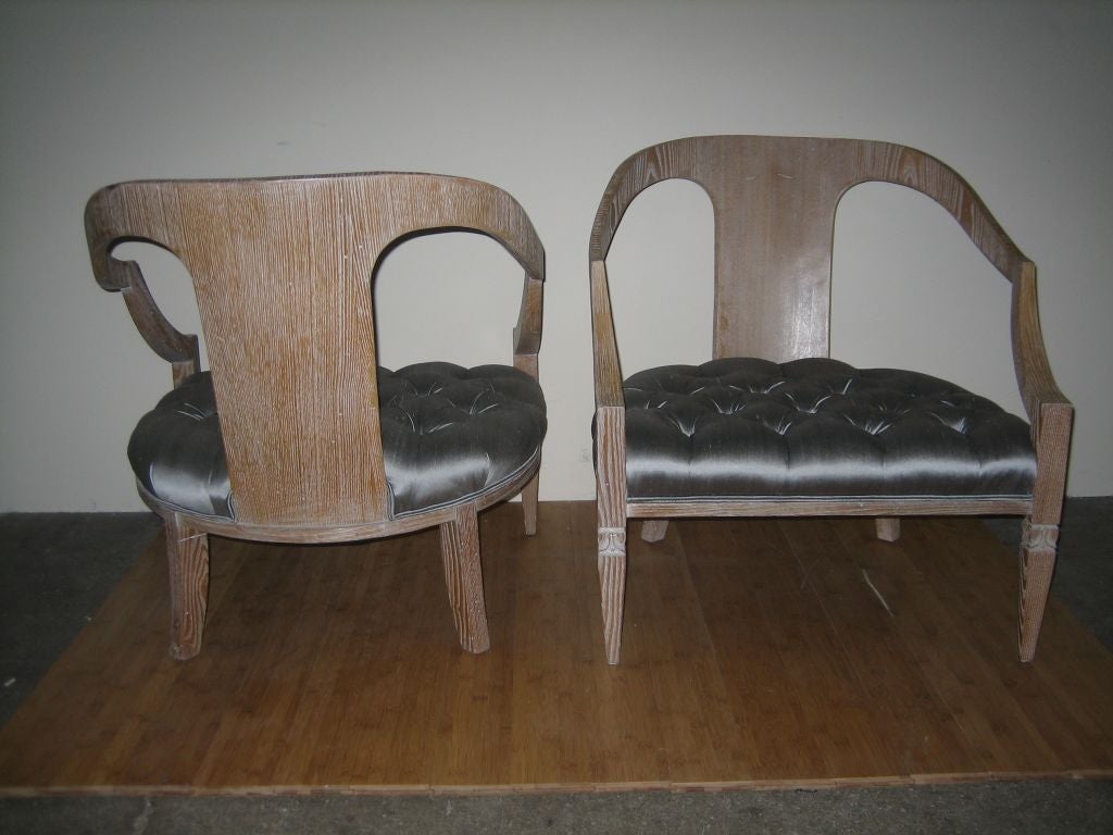 Terribly Chic Tommi Parzinger Open Back Lounge Chairs