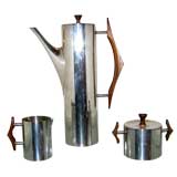 Italian Silver Plated Tea Set in the style of Gio Ponti