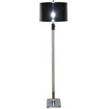 Glass Rod Floor Lamp with Crome Shade by Hansen NY