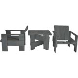 Gerrit Reitveld "Crate" Chairs and Table
