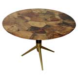 Aldo Tura Patchwork Parchment Top Occasional Table
