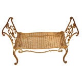 Jean Charles Moreaux Style Gilded Bench