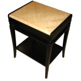 French Occasional Table with Harlequin Parchment Top