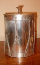 Silver Plated Drum Ice Bucket
