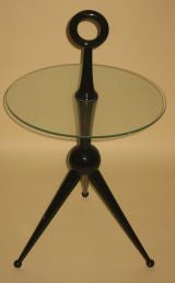 Used Black Lacquer Italian 'Jack' Table