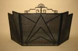 Vintage Art Deco Iron Fire Screen
