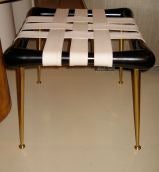 Pair of Robsjohn Gibbings Brass Legged Stools