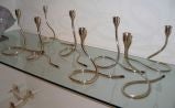Sterling Silver Candle Sticks by Marion Anderson-Noyes