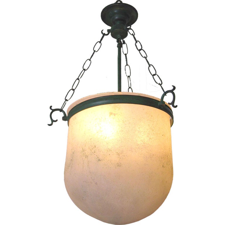Cenedese Scavo Glass and Bronze Chandelier