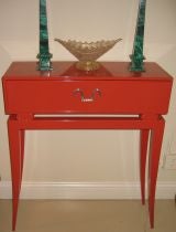 Tommi Parzinger Coral Lacquer Console Table