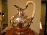 Sterling Silver Water Pitcher w/ Ivory Handle