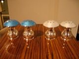 2 Pairs of Sterling Silver Mushroom Salt and Pepper Shakers