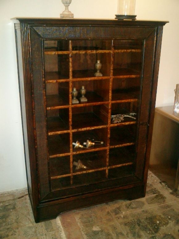 English 19th c. Bamboo Music Cabinet