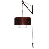 Italian 50s Stilnovo Plexi Swing Arm Wall Light