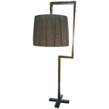 Custom Steel Floor Lamp w/ Silk Shade
